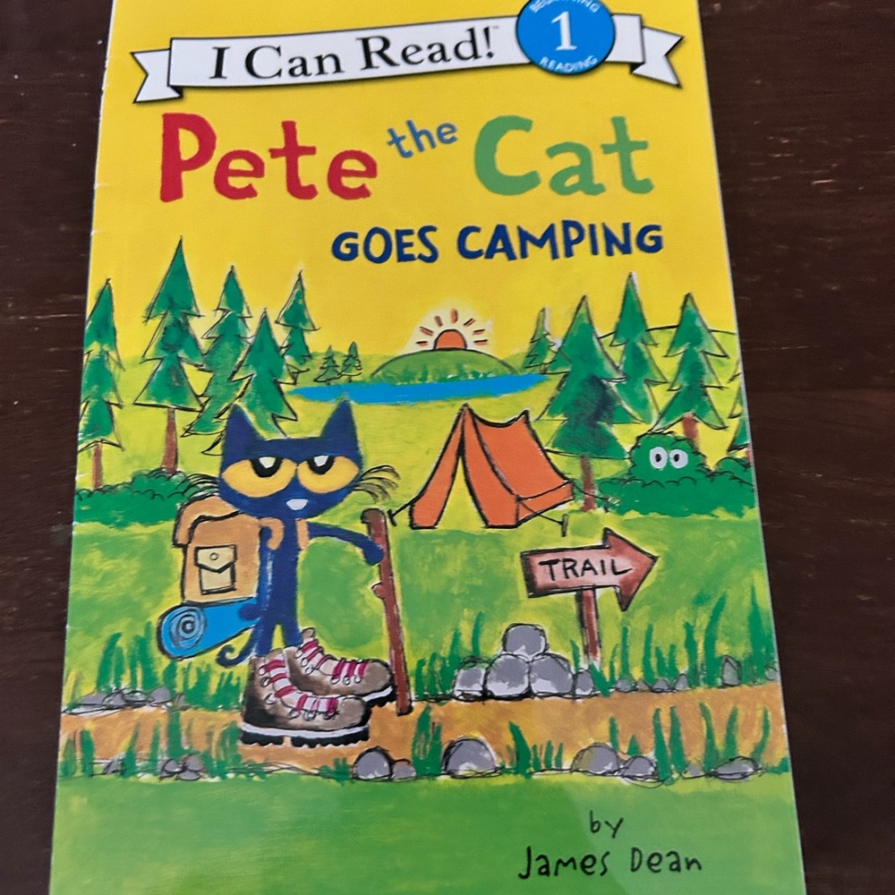 Scholastic Pete the Cat Goes Camping - Yellow and Blue Cover